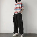 Pantalones Cargo negros de cintura alta para mujer, pantalones Punk informales, ropa informal gótica, pantalones de lápiz Harajuku, pantalones geniales de moda Hip Hop para niñas