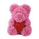 Gifts for Mom Rose Bear 25Cm/40Cm Artificial Flowers Rose Teddy Bear Wedding Anniversary Birthday Gifts for Her Girlfriend Women