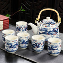 Hot Sale Yixing Ceramic Tea Set Tea Tray Outdoor Camping Mountaineering TeaSet Chinese Tea Ceremony NLSLASI tea pot and cup set