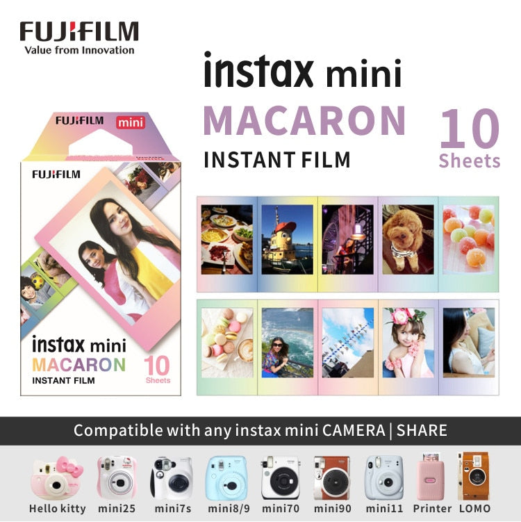 Origin Fujifilm Instax Mini Film 10-100 Sheets Photo Paper for Fuji Instant Film Cameras Instax Mini 11 8 9 90 Link Liplay EVO