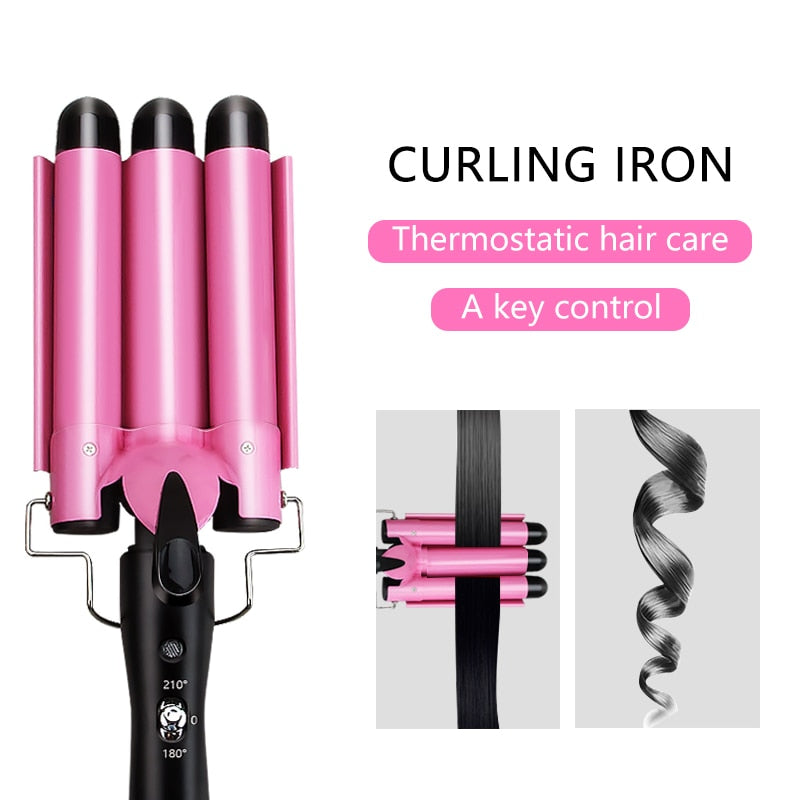 Hair Curling Iron Professional Triple Barrel Hair Curler Hair Wave Waver Styling Tools Fashion Styler Wand