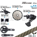 SHIMANO DEORE M5100 11Speed Groupset Shifter Rear Derailleur CRANKSET Bottom and Bracket Cassette 11-50T KMC X11 Chain Original