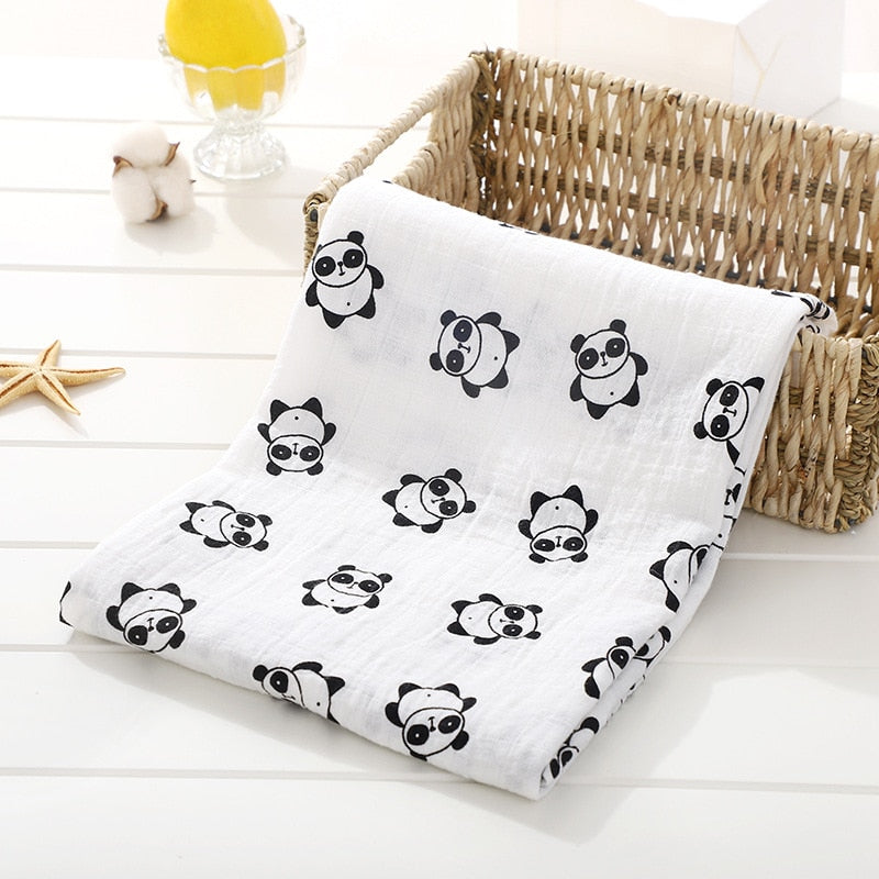 120cm*110cm 2 Layer Muslin Blanket Gauze Bamboo Baby Swaddle Blankets Newborn Baby Muslin Battaniye