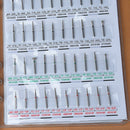 210 Type Sample Booklet Of Dental Diamond Burs Drill With Box Dia.1.6mm For High Speed Handpiece