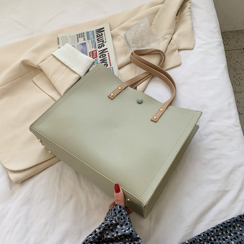 Conjuntos de bolsos de moda para mujer, bolsos cruzados de cuero Pu para mujer, bolso de hombro de gran capacidad, bolsos de mano SIMPLE para mujer