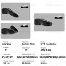 SYNCROS Carbon Fiber Mountain Mountain Integrated MTB Manillar FRASER IC SL -8 -17 -25 Tres especificaciones con tornillos de titanio