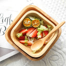 1Pc Square Wood Bowl 4 Sizes Salad Bowl Set Large Small Wooden Plate Snack Dessert Serving Dishes Food Container Wood Tableware