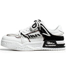 Men's Shoes Lightweight Breathable Casual Sports Shoes Men's Trend Versatile Flat Bottom Shoes Thick Sole White Shoes for Men