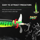 8Pcs Whopper Plopper 10Cm/14Cm Floating Per Fishing Lure Artificial Hard Bait Wobbler Rotating Tail Fishing Tackle 3D Eyes