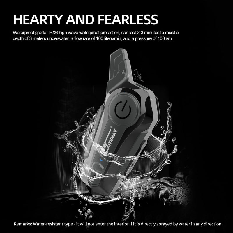 1/2Pcs E1 Bluetooth Intercom Motorcycle helmet bluetooth headset for 2 Rider intercomunicador Moto Interphone Headset Wireless