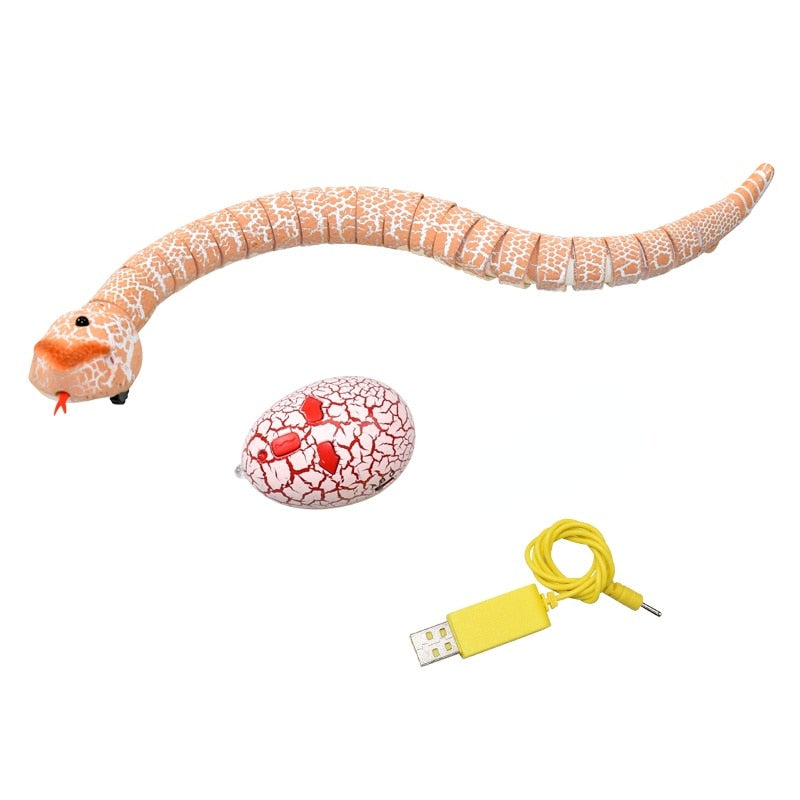 RC Animal Infrared Remote Control Snake with Egg Rattlesnake Kids Electric Toy Trick Mischief Toys Children Funny Novelty Gift