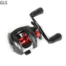 GLS Fishing Reel Left Right Hand Baitcasting Reel Adjustable Brake System 8kg Drag 7.2:1 Dual Brake System Reel 8KG Max Drag