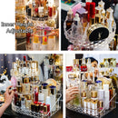 360 Degree Rotating Cosmetics Storage Rack Height Adjustable Makeup Organizer Assembly Skin Care Holder Bathroom Display Case