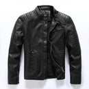 Men 2022 Winter Casual Motorcycle Fleece Leather Jacket Men Autumn Brand Biker PU Leather Jacket Coat Slim Overcoats Mens M-5XL