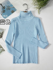 2022 Basic Rollkragen Frauen Pullover Herbst Winter Dicke Warme Pullover Dünne Tops Gerippte Strickpullover Jumper Weiche Pull Weiblich