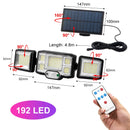 138 171 192 LED Solar Light Outdoor 3 Head Motion Sensor Wide Angle Illumination Waterproof Solar Wall Lamp Garden Garage Lights