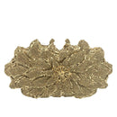 Boutique De FGG Dazzling Crystal Women Evening Metal Clutches Bag Hardcase Wedding Party Flower Bridal Handbag Clutch Purse