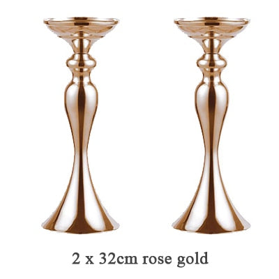 ERMAKOVA Candle Holders Stand Column Candlestick Event Road Lead Flower Vase Rack Table Wedding Centerpieces Party Dinner Decor