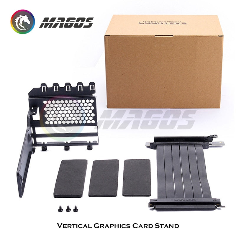 Phanteks PCI-E 4.0 Vertical GPU Mounting Kit Universal Bracket, 7+ PCI Slots Case Modding Used, Support+PCI-E 16 Riser Cable