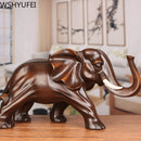 Estatua de resina de elefante elegante Feng Shui, estatuilla de riqueza de la suerte, adornos artesanales, regalo para decoración de escritorio de oficina en casa