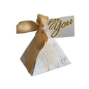 Triangular Pyramid Candy Box Wedding Favors and Gifts Boxes Candies Bags for Guests Decoration Baby Shower Party Supplies