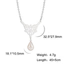 LIKGREAT Celtics Knot Wicca Triquetra Pendant Necklace Pearl Crystal Rhinestone Chain Choker Necklaces for Women Vintage Jewelry