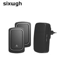 SIXWGH Wireless Doorbell No Battery required Waterproof Self-Powered Door bell Sets Home Outdoor Kinetic Ring Chime Doorbell