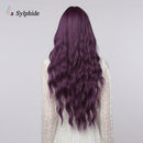 La Sylphide Halloween Cosplay Lolita Wig Long Nature Wave Purple Synthetic Hair Wigs with Bangs for Woman Heat Resistant Fiber