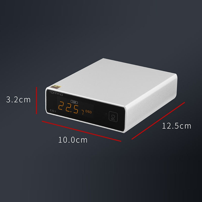 TOPPING E30II Decoder 2*AK4493S DAC Hi-Res Audio XMOS AU208 Touch Operation E30 II with Remote Control Preamp DAC