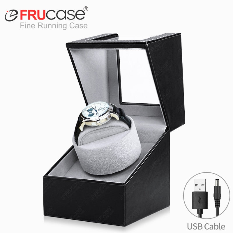 [Newly Upgraded] FRUCASE PU Watch Winder for Automatic Watches Watch Box 1-0 / 2-0