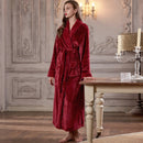 Herren Langer Dicker Warmer Flanell Bademantel Plus Größe Damen Roben Korallen Fleece Bademantel für Winter Morgenmantel Herren Kimono Nachtwäsche