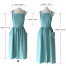 Pink Gray Cotton Apron Home Kitchen Cooking Baking Painting Craft Work Wear Cafe Barista Restaurant Waitress Florist Uniform B2