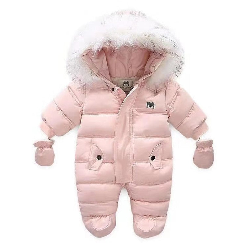 IYEAL Winter-Baby-Kleidung mit Kapuzenpelz für Neugeborene, warme Fleece-Wimpelkette, Säuglings-Schneeanzug, Kleinkind, Mädchen, Junge, Schneeabnutzung, Mäntel