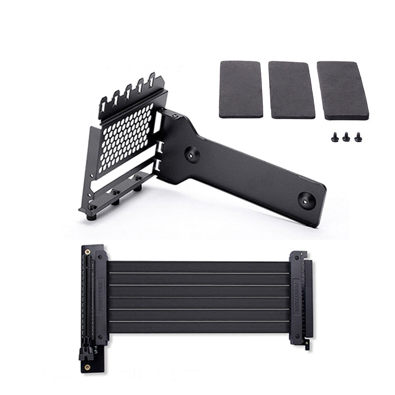 Phanteks PCI-E 4.0 Vertical GPU Mounting Kit Universal Bracket, 7+ PCI Slots Case Modding Used, Support+PCI-E 16 Riser Cable