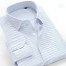 SHAN BAO, camisa de manga larga informal de negocios a rayas clásica para hombre, ropa de marca, camisa holgada elegante para fiesta de boda para caballero