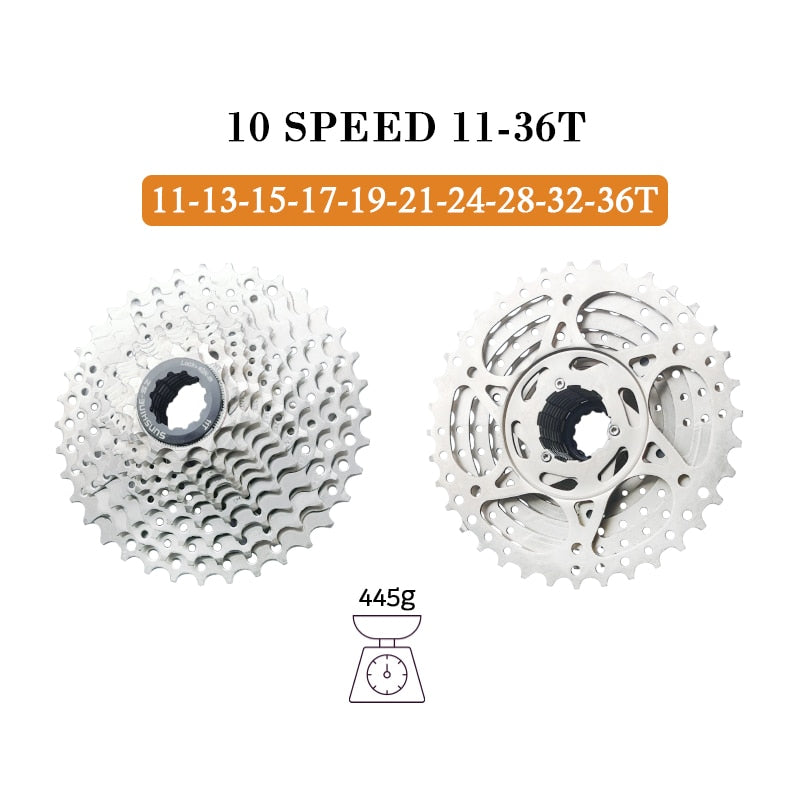 Sunshine Mountain Bike 8 9 10 11 12 Speed Velocidade Bicycle Cassette MTB Freewheel Sprocket 36T 40T 42T 46T 50T 52T for SHIMANO