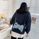 Divertido juego de dibujos animados estilo pequeño bolso cruzado para mujer bolsos de moda y bolso de mano bolso de hombro con correa de cadena 2021