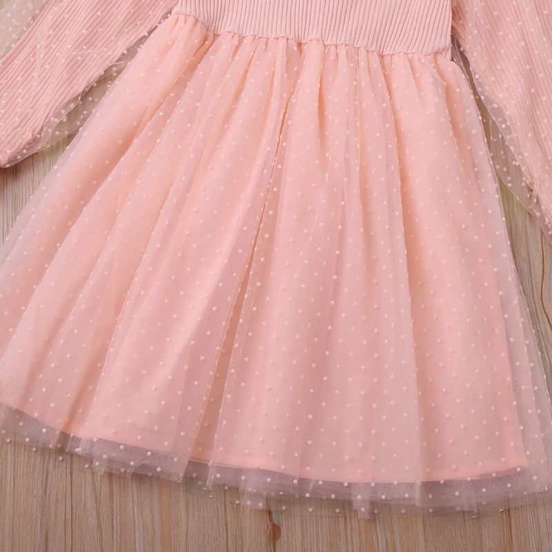 Vestido de humor oso para niñas, nuevo estilo universitario, vestido de manga larga con lazo para estudiantes de primavera y otoño, ropa para niños, vestidos de princesa