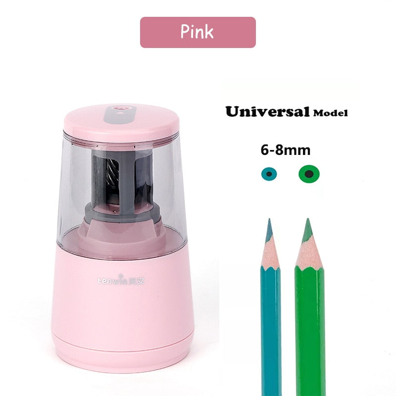 Tenwin Automatic Electric Pencil Sharpener For Colored Pencils Sharpen Mechanical Office School Supplies Stationery Free Ship