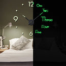 3D DIY Large Wall Clock Modern Design Silent Wall Sticker Clock Acrylic Mirror Self adhesive Wall Clocks Living Room Home Decor