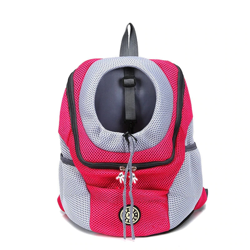 New Double Shoulder Portable Travel Backpack Outdoor Pet Dog Carrier Bag Pet Dog Front Bag Breathable Mesh Cat Shoulders Bag