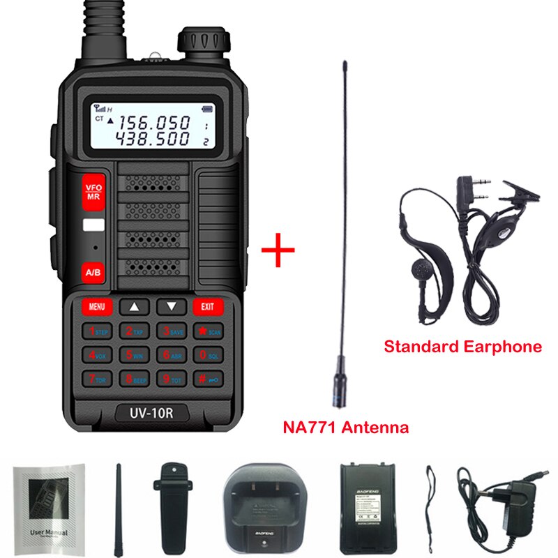BaoFeng Walkie Talkie UV 10R V2 Zwei-Wege-CB-Funksender mit großer Reichweite UV-10R 128CH VHF UHF 136-174 MHz 400-520 MHz Dualband