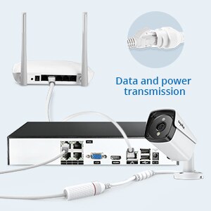 SANNCE 4CH 5MP POE NVR Kit CCTV Sistema de seguridad 5MP IR IP66 Cámara IP impermeable para exteriores Plug &amp; Play Juego de videovigilancia