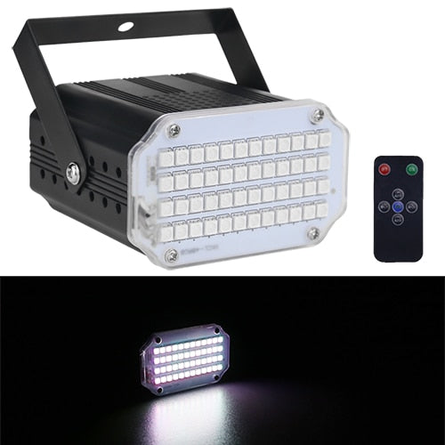 ALIEN 48 LED RGB UV White Strobe Lights Disco DJ Party Holiday Christmas Music Club Sound Activated Flash Stage Lighting Effect