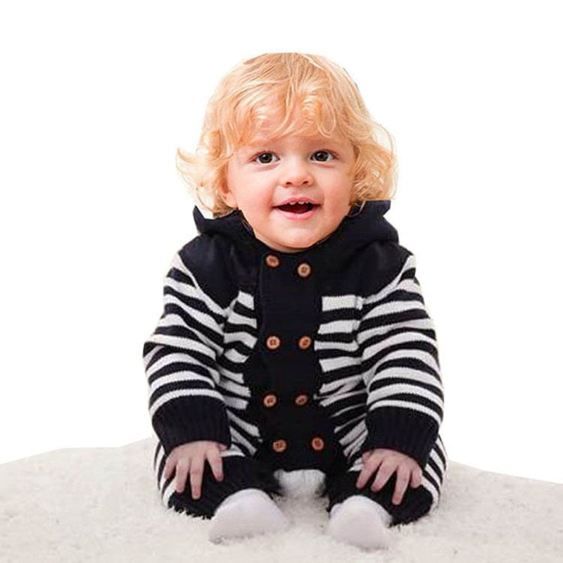 Baby ClothesWinter Cap Hats Baby Sweaters Baby Rompers Thick Cotton Outfit Newborn Jumpsuit for Children Baby Costume