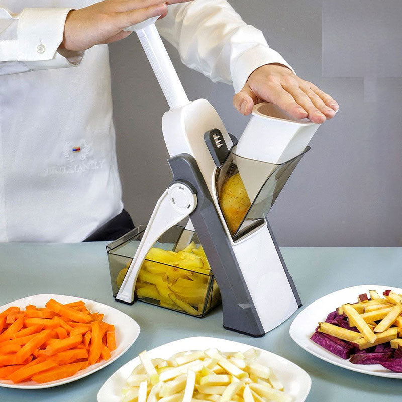 Manuelle faltbare Gemüsereibe Küchenhelfer Sicheres Gemüse Einfach zu Kartoffelchips Pommes Frites Werkzeug