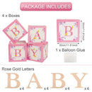 Staraise Transparent Letter A-Z Box Custom Baby Name Balloon Box Girl Boy Baby Shower Decorations Baby 1st Birthday Party Decor