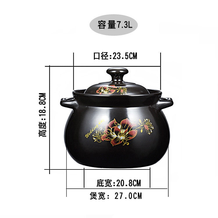 Chinese Ceramic Soup Pot Non Stick Thick Bottom Stewpan Cooking Food Chafing Dish Kitchen Cookware Stew Macetas Home Kitchenware