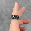 Anillos de acero inoxidable para hombre, Punk Rock, gótico, HipHop, dominante, tallado de calavera múltiple para motorista, regalo de joyería de moda para hombre y niño