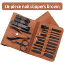 12/16Pcs Nail Clipper Set Nail Cutter Scissors Nail Polishing Stainless Steel Pedicure Trimmer Folding Storage Bag Manicure Tool